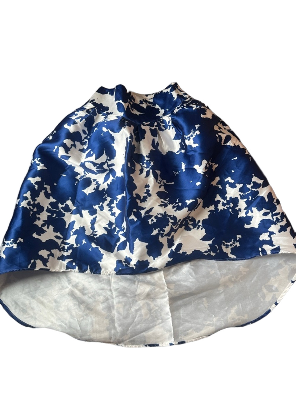 Beulah Blue White Floral High Low Skirt SIZE S